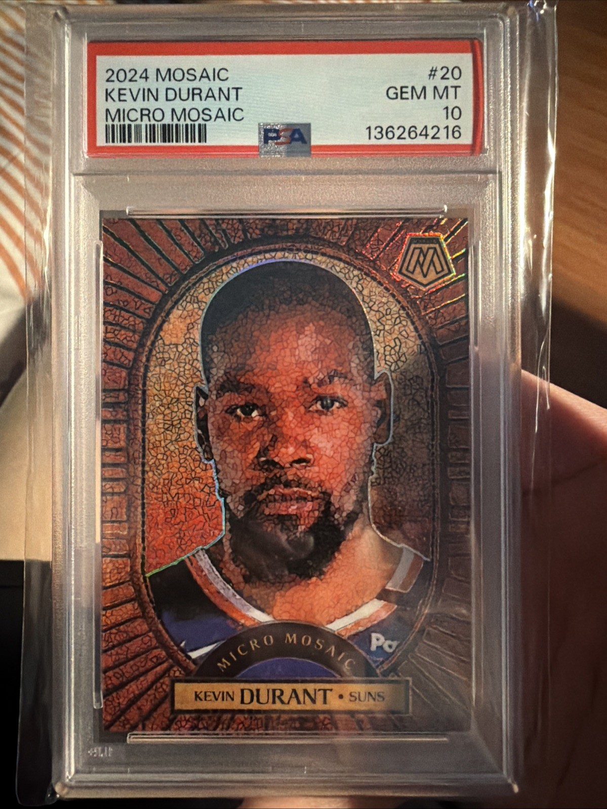 2024-25 Panini Mosaic Micro Mosaic #20 Kevin Durant SP PSA 10 GEM Suns