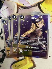 Mirai Kinosaki EX11-061 Dawn of Liberator Digimon Card Game Playset Of 4