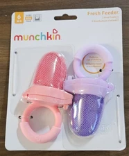 Baby Feeder for Fresh Food & Fruit Munchkin 2 Pack Coral/Purple New in Packaging