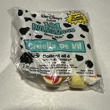 1990 Vintage McDonald's 101 Dalmatians Happy Meal Toy Cruella De Vil NIP