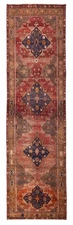 Vintage Hand-knotted Runner Rug 3'11" x 13'9" Traditional Oriental Wool Carpet