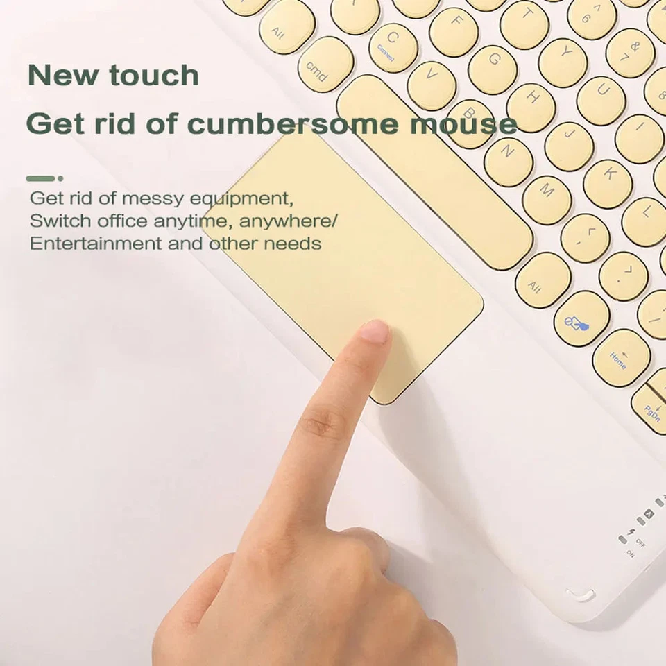 Wireless Bluetooth Keyboard With Touchpad Mouse Backlight RGB Russian Portuguese - Image 3 of 4