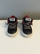 Converse Chuck Taylor All Star Infant Toddler High Top Shoes Black Red Size 4