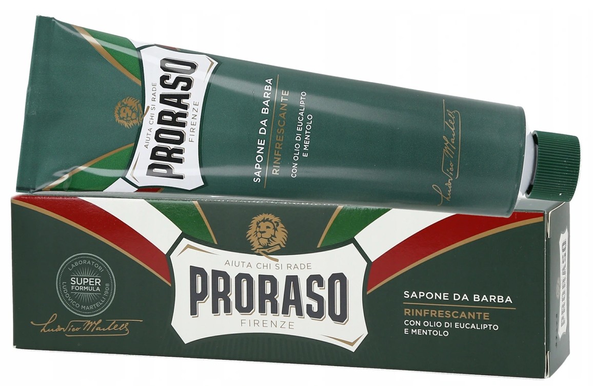 Crema Barba Tubo Verde Rinfrescante Rasiercreme 150ml - Proraso