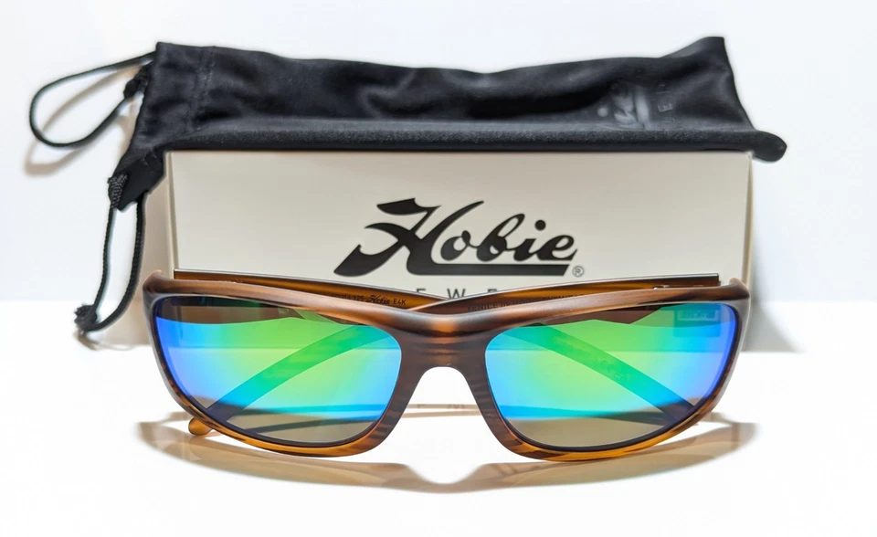 Gafas de sol Hobie Cabo marrón grano madera con lentes espejadas verde mar polarizadas 191926 Foto 2 de 4