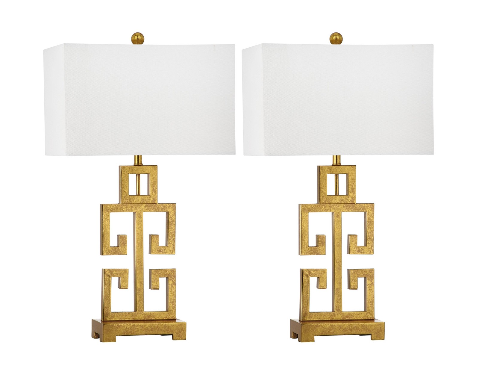 SAFAVIEH Lighting Collection – Greek Key Table Lamp Set of 2 – Antiq