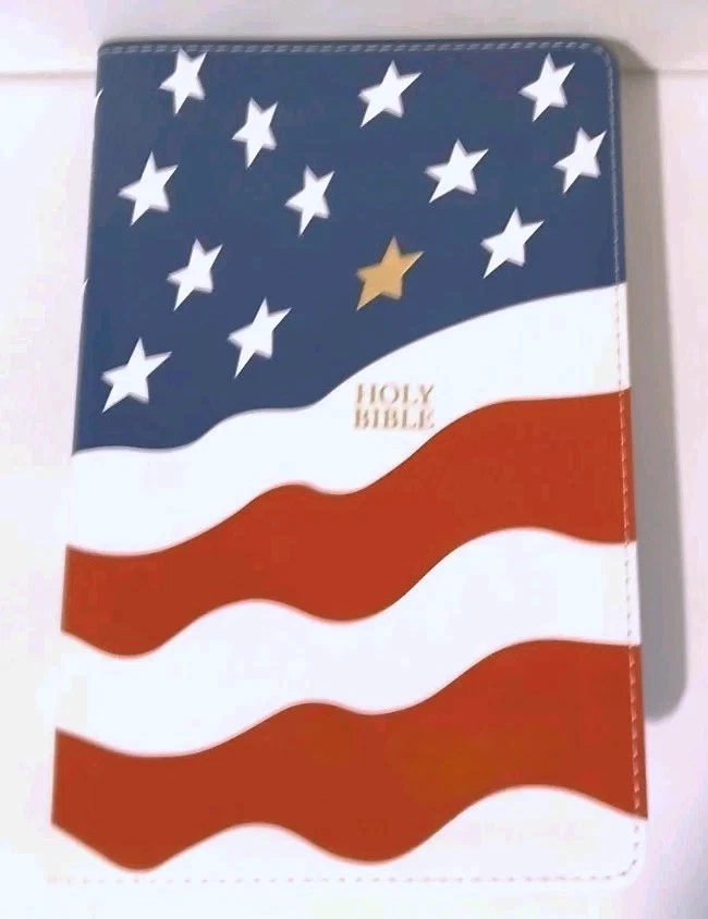 God's Glory Holy Bible KJV First Ed. Stars & Stripes Large Print Red Letter USA - Image 3 of 4