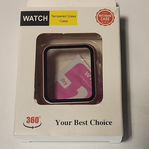Apple iWatch Case Gray Compatible Apple Watch Series 40mm Tempered Glass Screen