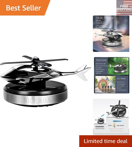 Natural Essential Oils Car Air Freshener in Elegant Helicopter Design - Silver - Foto 1 di 9