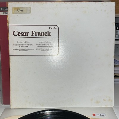 CÉSAR FRANCK SYMPHONY D MINOR LP MENGELBERG N342