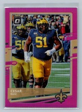 2020 Donruss Optic #131 Cesar Ruiz Pink New Orleans Saints