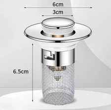Universal Sink Drain Filter Stainless Steel Anti-Clog Hair Catcher
