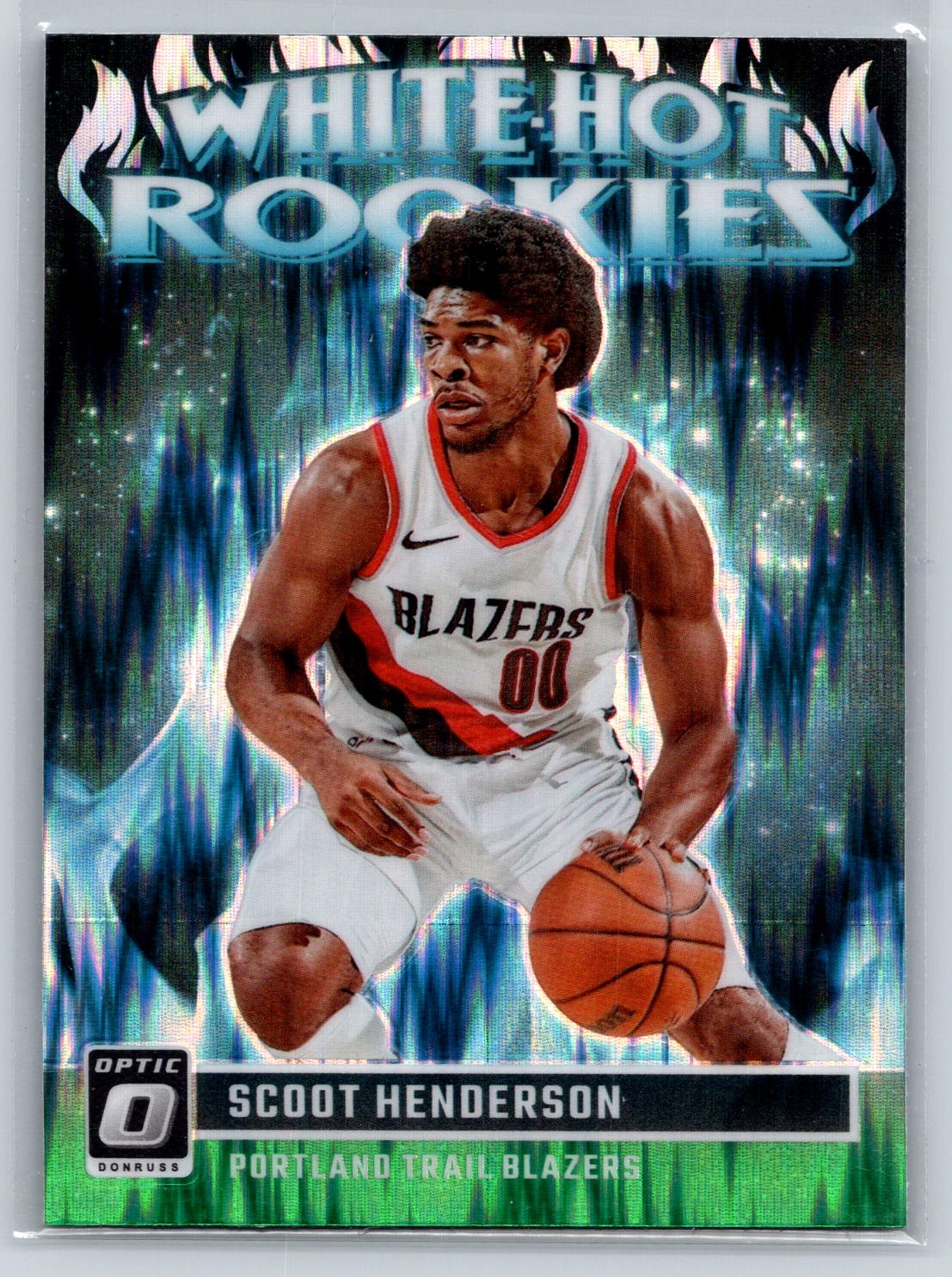 2023-24 Donruss Optic #15 Scoot Henderson White Hot Rookies Green Shock