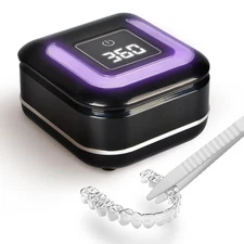 Ultrasonic Retainer Cleaner Machine with 2 Digital Timer, U-V Dental Cleaning...