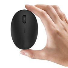 Mini Rechargeable Wireless Mouse,Silent Travel Mice for Laptop-Black