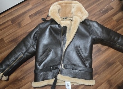 Cockpit USA R.A.F Sheepskin Bomber Jacket Z2109 (Größe 44 / Lammfell