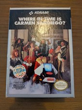 Where in Time is Carmen Sandiego NES 1991 Box, Manual, and Game Only Tested