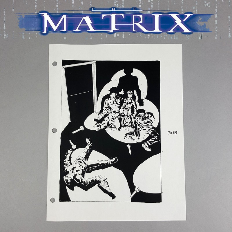Image 8 of The Matrix Production Used Storyboard Trinity Chase CH35 Movie Prop