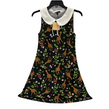 NWT Smak Parlour Strawberry Giraffe Mini Dress XS