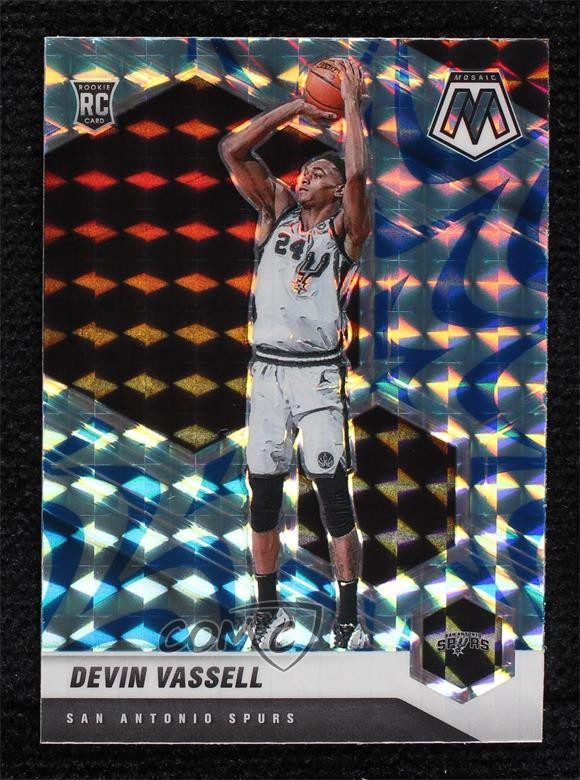 2020-21 Panini Mosaic Rookie Reactive Blue Prizm Devin Vassell #221 0x5i