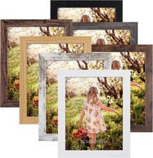 8x10 Picture Frame Set of 7 in Multi Color, Distressed Rustic Wooden Frame wi...