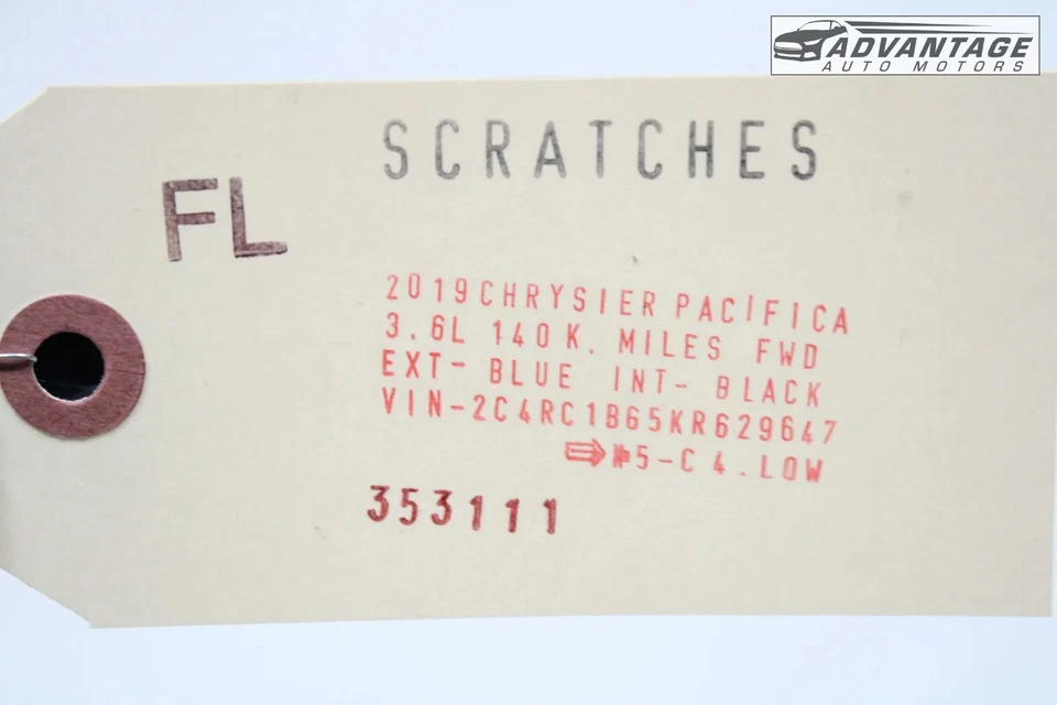 2017-2025 克莱斯勒太平洋前左驱动侧门窗玻璃原始设备制造商 — 第 4/4 张图片