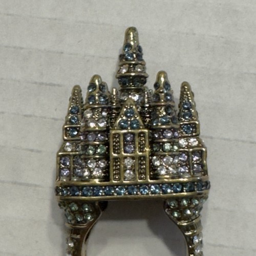 Sz 7.5 Heidi Daus Enchanted Castle Pavé Crystal Ring Disney Whimsical Statement - Picture 5 of 14