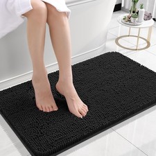 OLANLY Bathroom Rugs 24x16, Extra Soft Absorbent Chenille Bath Rugs, Rubber B...