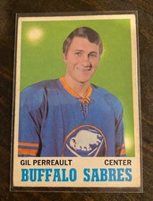 1970-71 O-Pee-Chee #131 GILBERT PERREAULT Rookie Card EX/EX + No Crease !!!