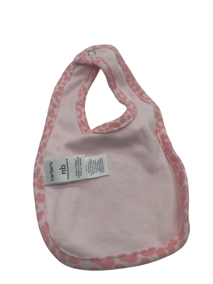 Babador Carters recém-nascido design gato rosa "I Love Mommy" - Imagem 2 de 4