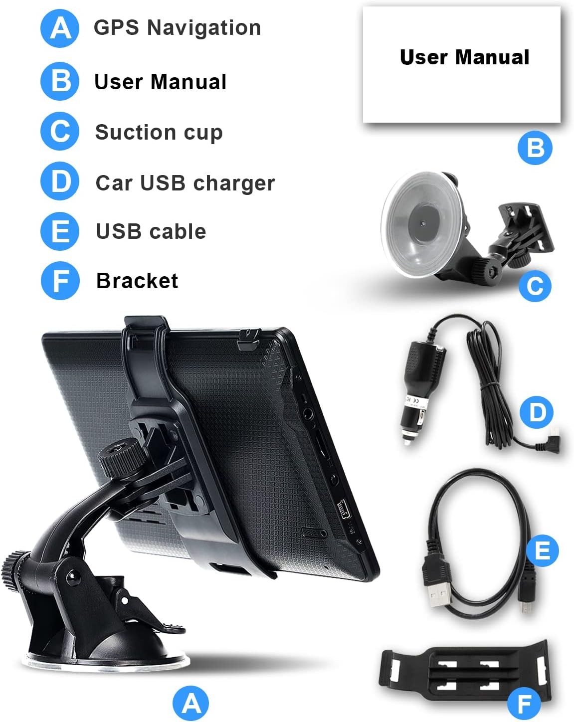 N700 GPS Navigator for Car Truck RV 2025,Truck Commercial 7 inch Black 