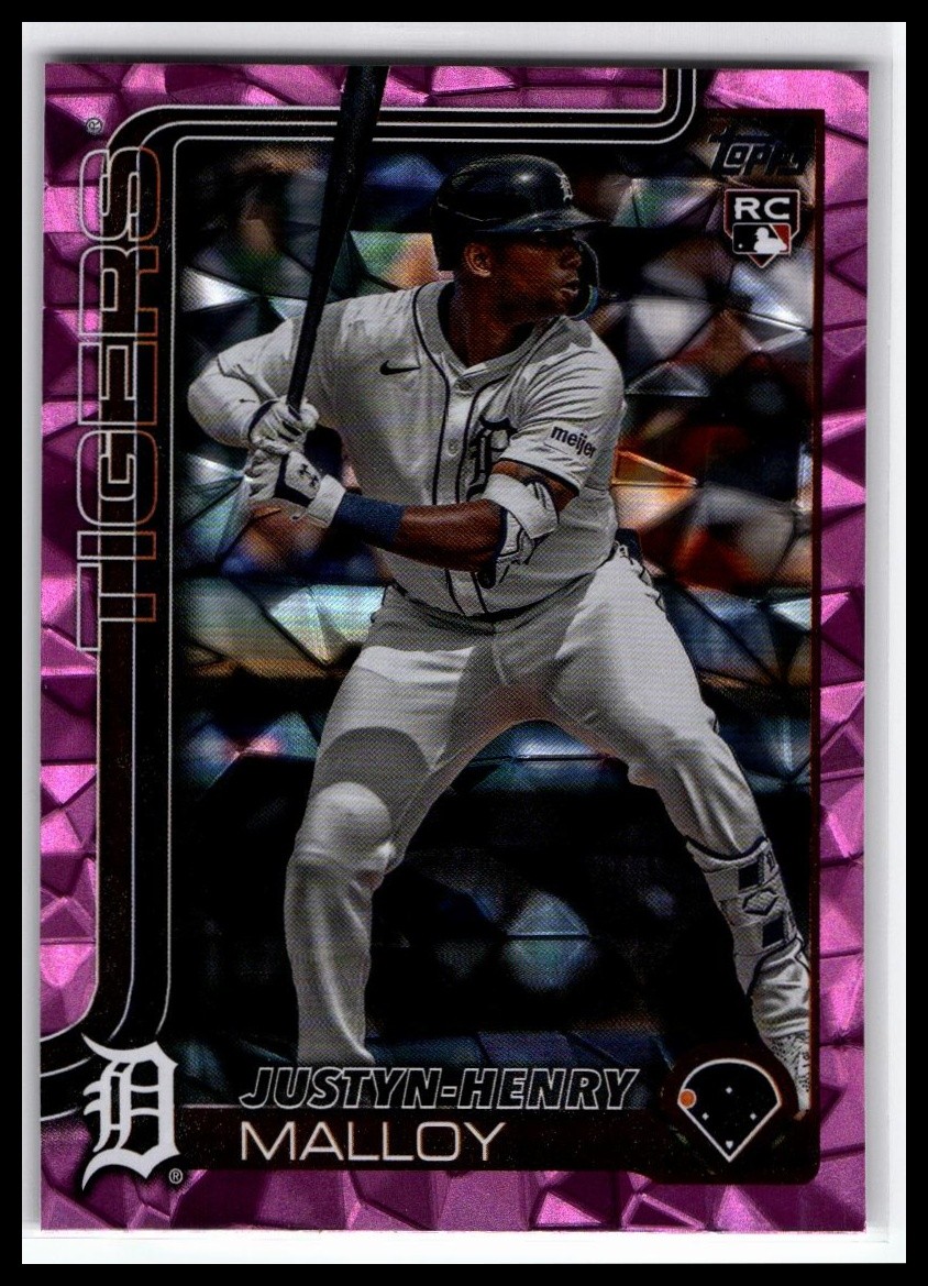 2025 Topps #269 Justyn-Henry Malloy Pink Diamante Foil