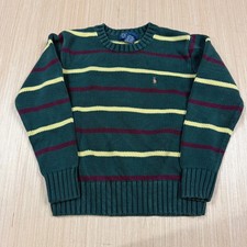 Vintage 90s Polo Ralph Lauren Striped Sweater size 7 boys kids Preppy ivy trad