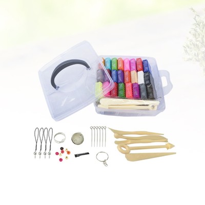  1 Set Color Oven Bake Clay DIY Polymer Clay Kit Modeling Clay Blocks Toys with