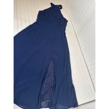 Lulus Confidently Charismatic Navy Backless Halter Dress Backless Extra Large