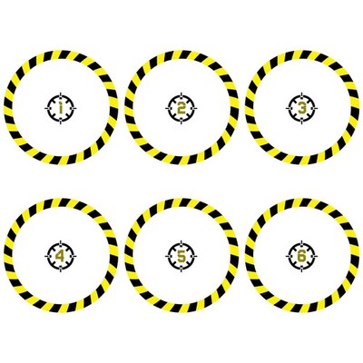 Libima 6 Pcs Objective Point Markers PVC Round 7.5 Inches In Diameter
