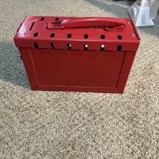   Lockout Box 13 Padlocks for Safety Red Steel