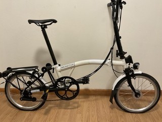 Brompton White Black Special Edition 6 Spd Mid Bar With Dynamo