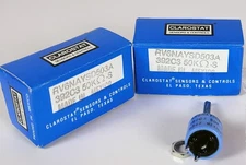 Lot of 2 Clarostat 50K Ohms-S ~ 392C3 ~ Audio Potentiometer RV6NAYSD503A