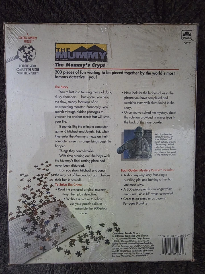 The Mummy's Crypt A Golden Mystery Puzzle, Monstruos Oficiales de Universal Studios Foto 2 de 3