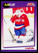 Mike Liut, 1991-92 Score American, #99, Washington Capitals,