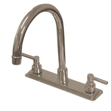 Kingston Brass KS879.ELLS Elinvar 1.8 GPM Standard Kitchen Faucet - Nickel