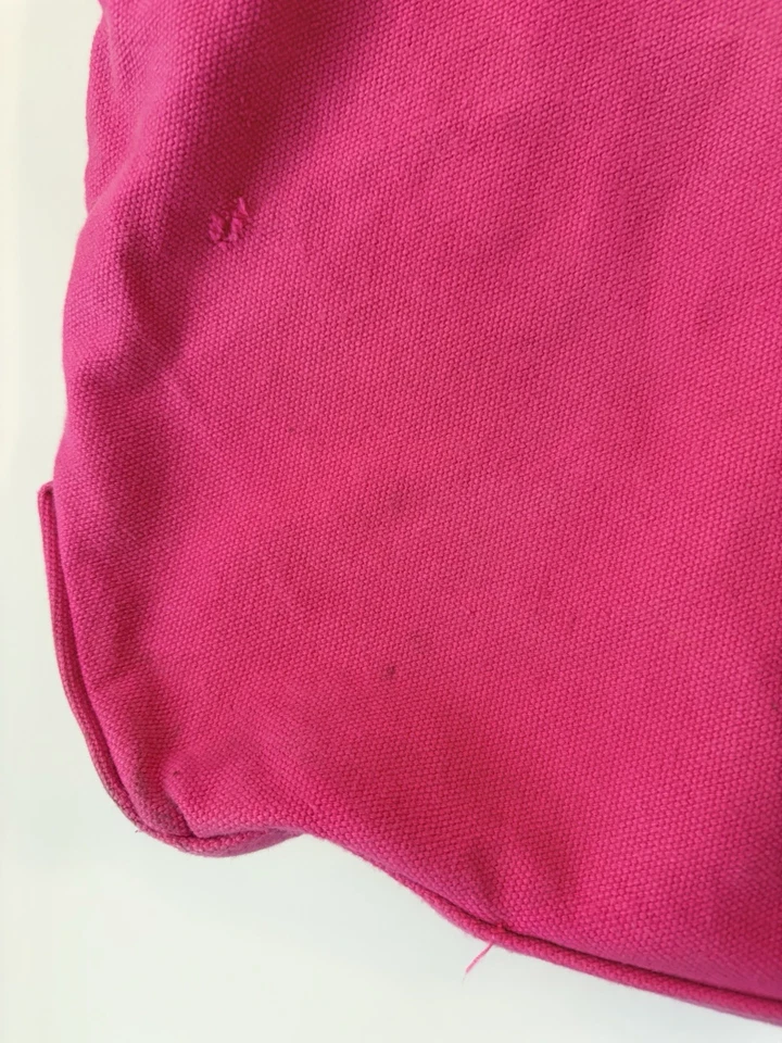 Vintage Y2K Abercrombie & Fitch Pink Tote Bag Embroidered Logo Zip Closure Large - Image 4 of 4