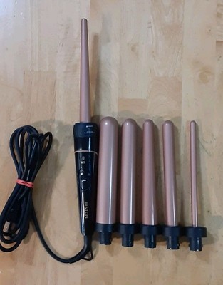 6 In 1 Long Barrel Curling Iron Wand Set, BESTOPE PRO Curling Wand Set 
