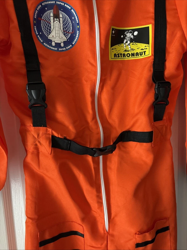 Disfraz de Astronauta Talla XS Naranja Negro Una Pieza Foto 4 de 4