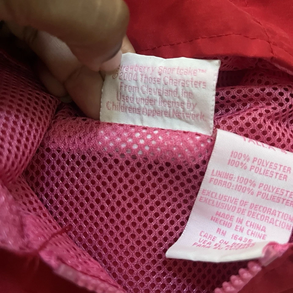 Jaqueta esportiva vintage 2005 morango shortcake meninas frutas vermelhas tamanho 4T - Imagem 4 de 4