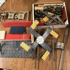 Large Lot of Mostly Gilbert Erector Set Parts and Pieces