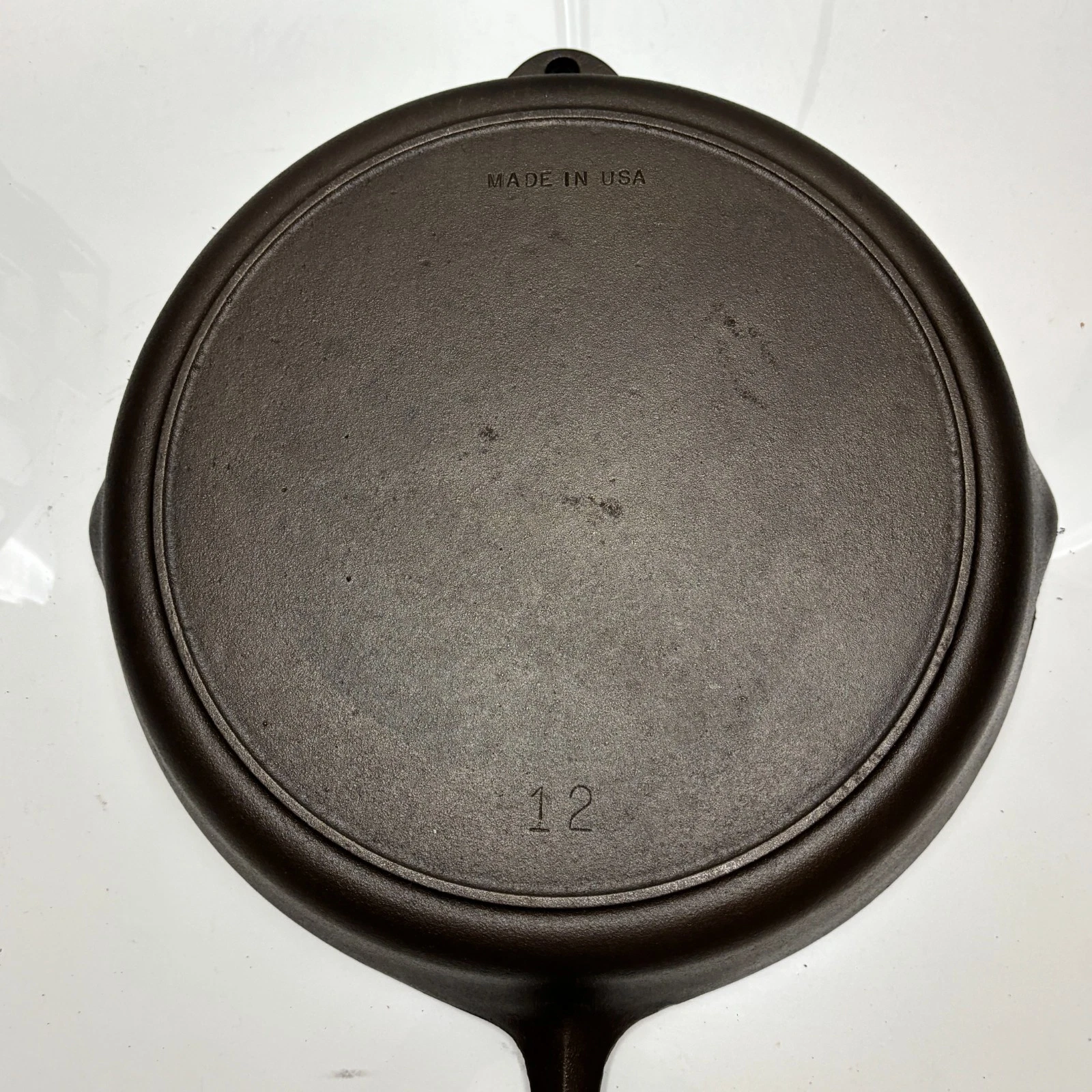 BIRMINGHAM STOVE & RANGE BSR NO NOTCH CAST IRON PAN 12 FLAT MADE IN USA