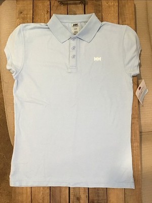 Helly Hansen Women's Polo Size M Light Blue Fundamentals Collection NWT