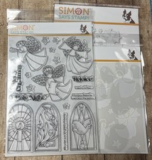 Simon Says Stamp Stained Glass Christmas Clear Stamp Set, Dies And Stencils New